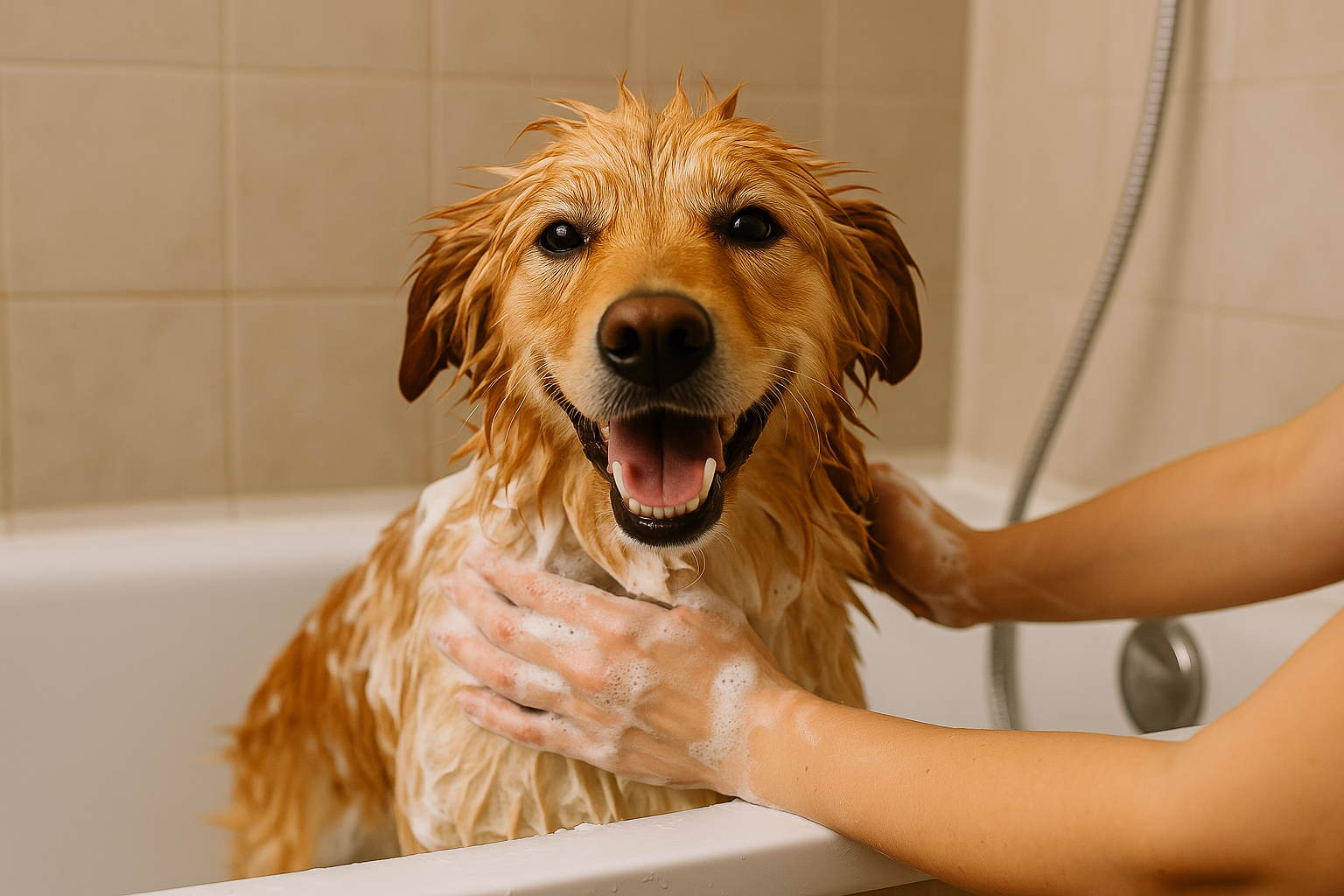 Sådan Bader Du Din Hund Rigtigt – En Praktisk Guide til Badetid 🛁🐶