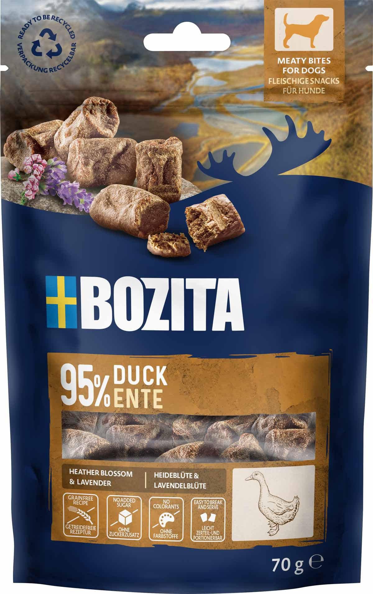 10 Pack - BOZITA Meaty Bites hundegodbidder med and 70g