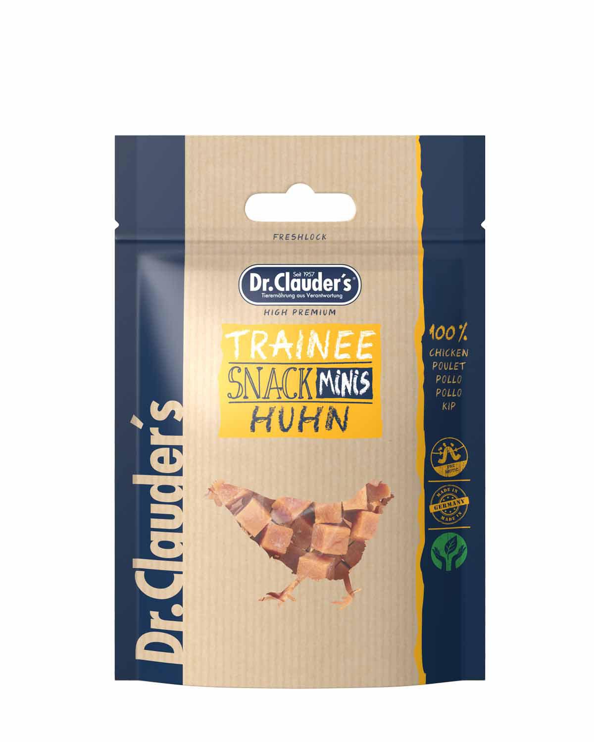 10 Pack - Dr. Clauder's Trainee Mini træningsgodbidder med kylling 50g
