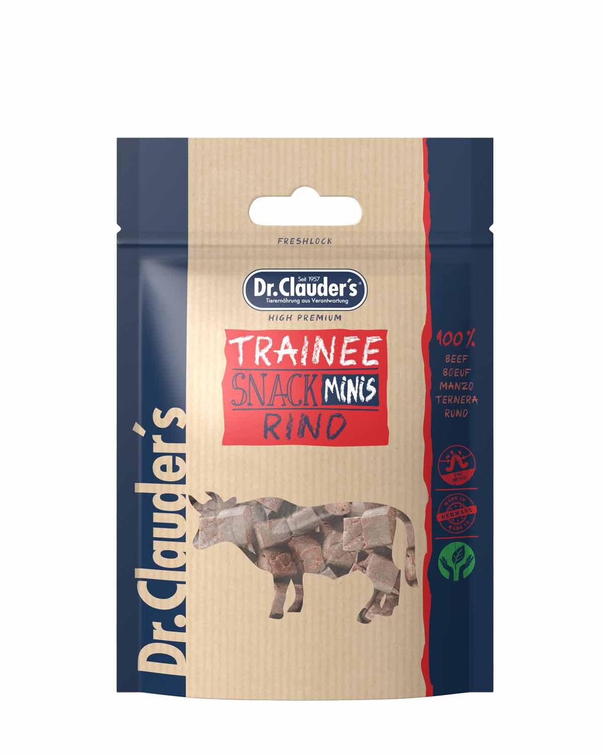 10 Pack - Dr. Clauder's Trainee Mini træningsgodbidder med okse 50g