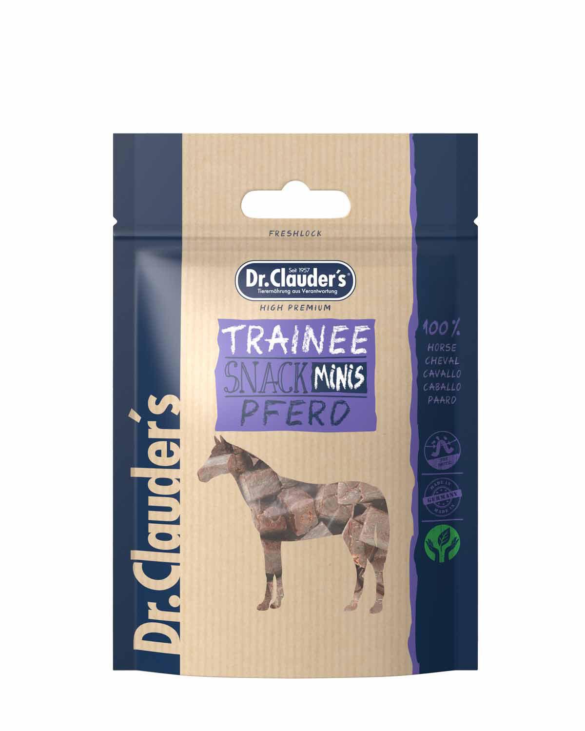 10 Pack - Dr. Clauder's Trainee Mini træningsgodbidder med hest 50g