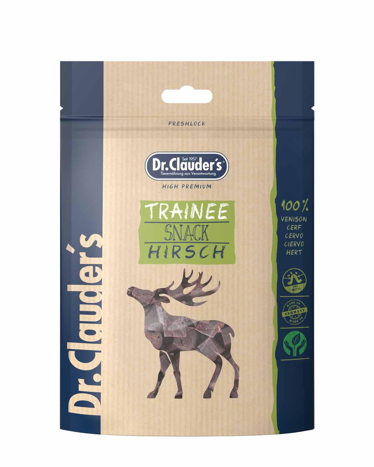 10 Pack - Dr. Clauder's Trainee Medium træningsgodbidder med hjort 80g