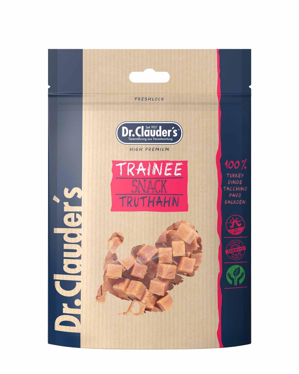 10 Pack - Dr. Clauder's Trainee Medium træningsgodbidder med kalkun 80g