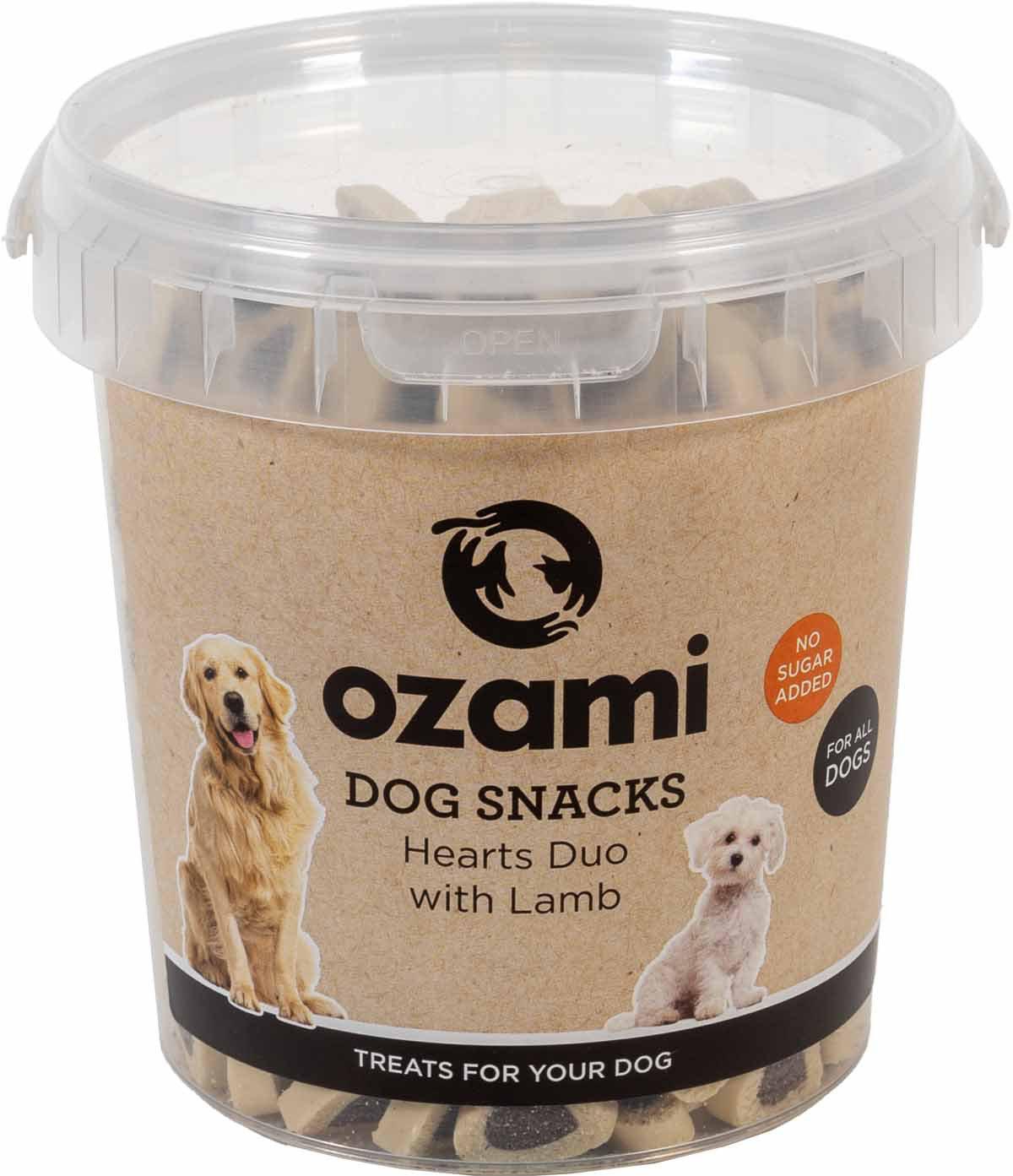 8 Pack - OZAMI Hearts Duo hundegodbidder med lam 500g spand