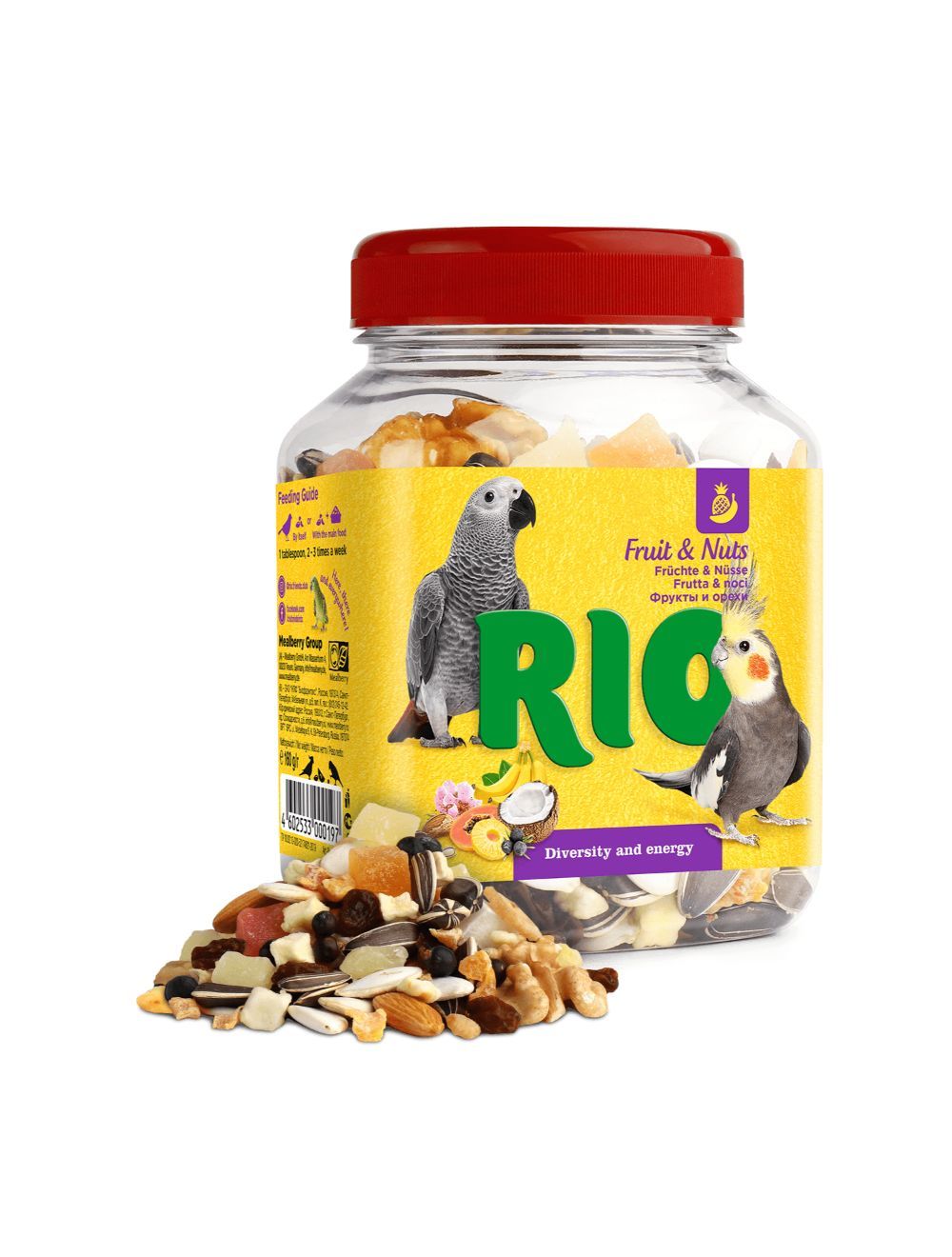 Rio Frugt/Nødde Mix 160 G-Fugle Snack-RIO-PetPal