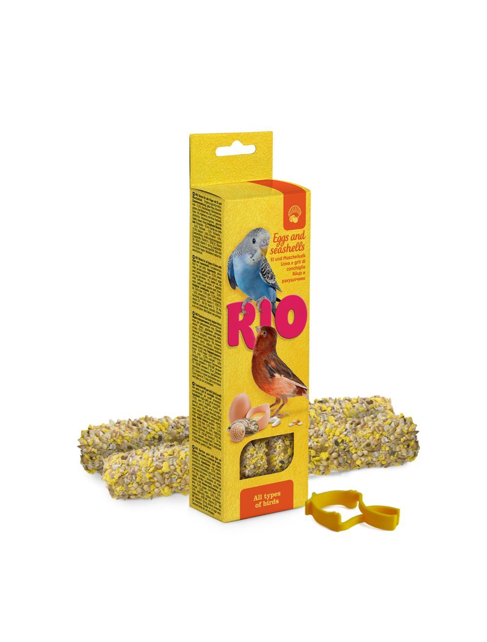 Rio Sticks M. Æg/Muslingeskal, 2X40G-Frøstang-RIO-PetPal