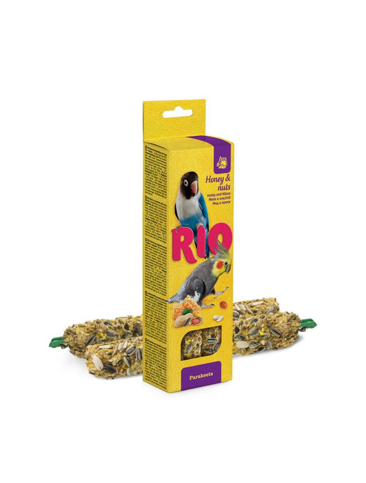 Rio Sticks M. Honning+Nødder, 2X75G-Frøstang-RIO-PetPal