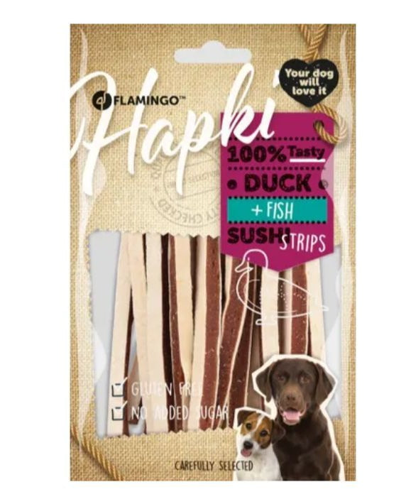 HAPKI And og fiske strips 85gr-Jerky-Flamingo-PetPal