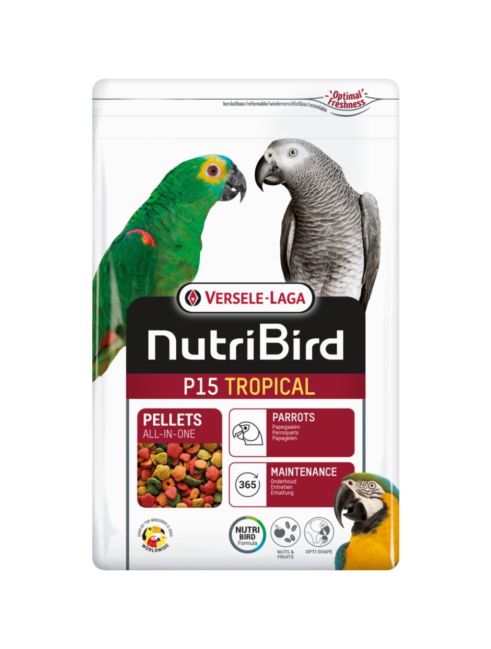 Nutribird P15 Tropical 3kg-Papegøjefoder-Verselelaga-PetPal