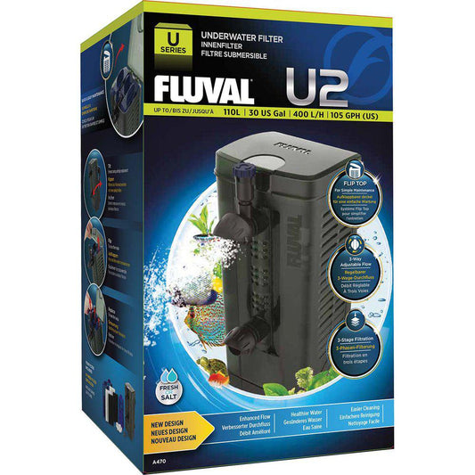 Fluval Filterpumpe U2 400L / H Til Maks 110L Akvarie-Akvariepumpe-Fluval-PetPal