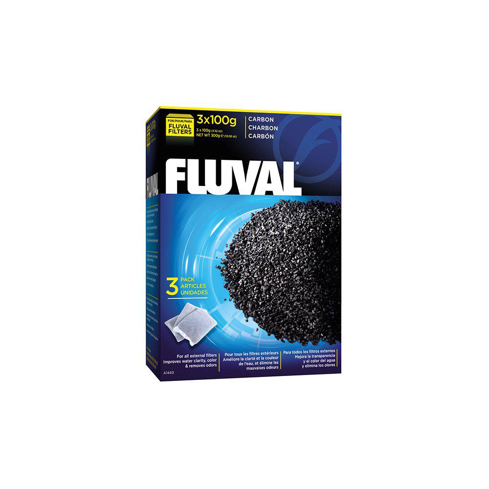 Aktiv Filter Carbon Fluval 3X100Gr 300Gr A1440-Filtermateriale Ydre Filter-Fluval-PetPal