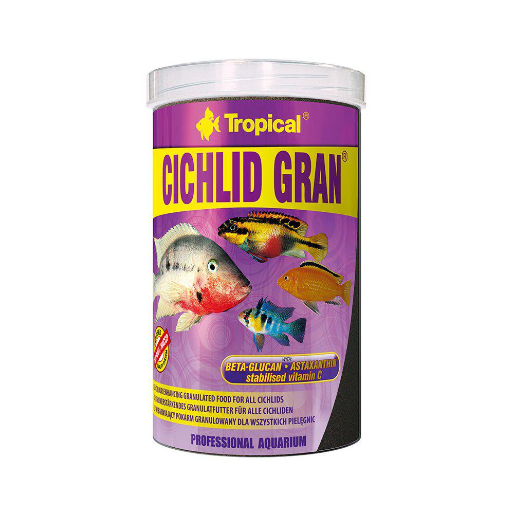 Tropisk Cichlid Granulat 1000Ml / 550G-Granulat Fiskefoder-Tropical-PetPal