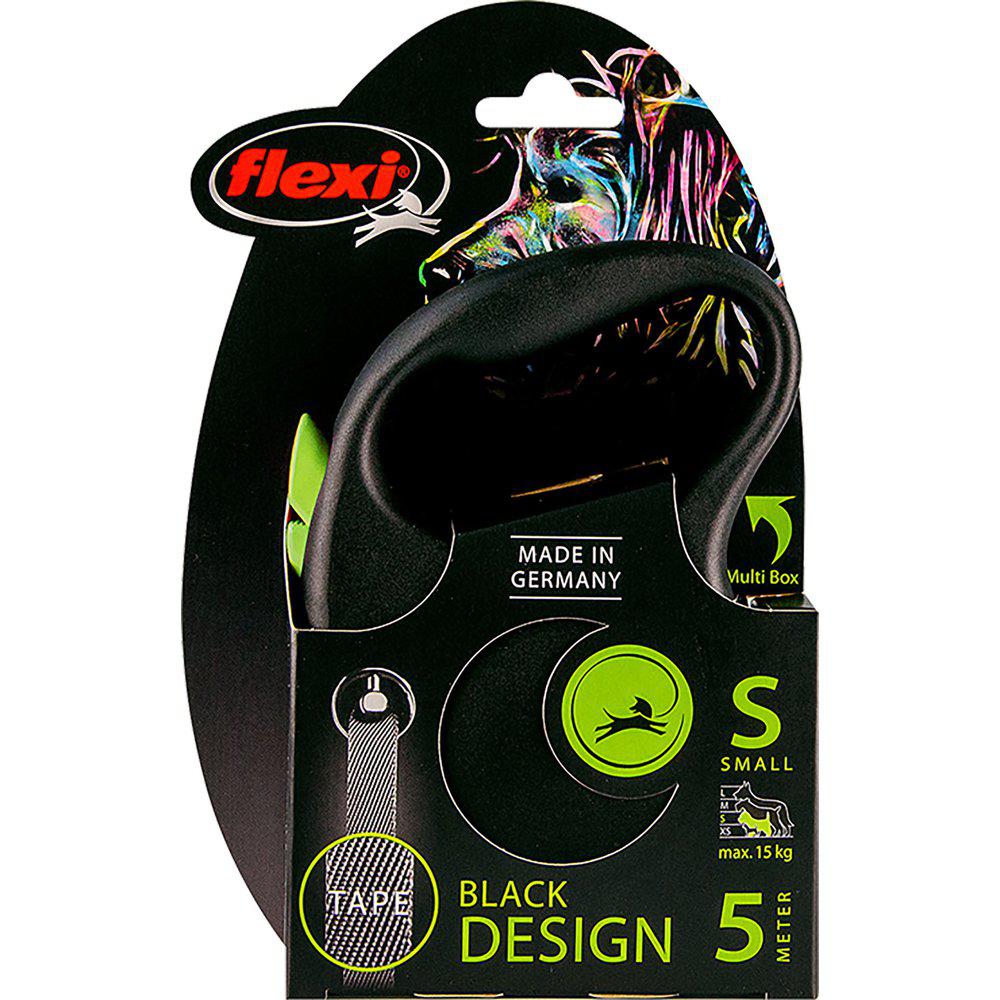 Flexi Black Design Bånd Grøn Hundesnor-Flex Line-Flexi-PetPal