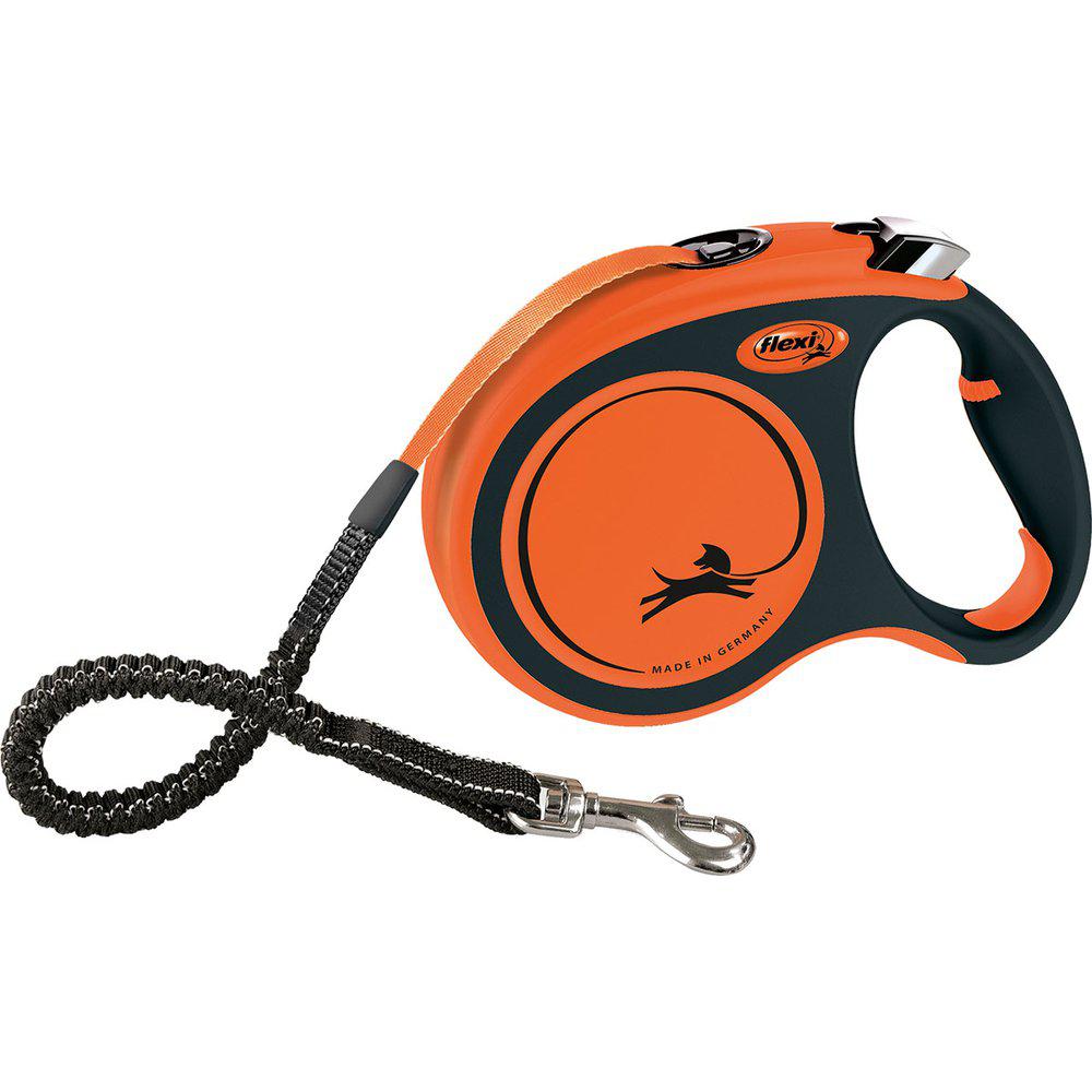 Flexi Xtreme Bånd Sort / Orange Hundesnor-Flex Line-Flexi-PetPal