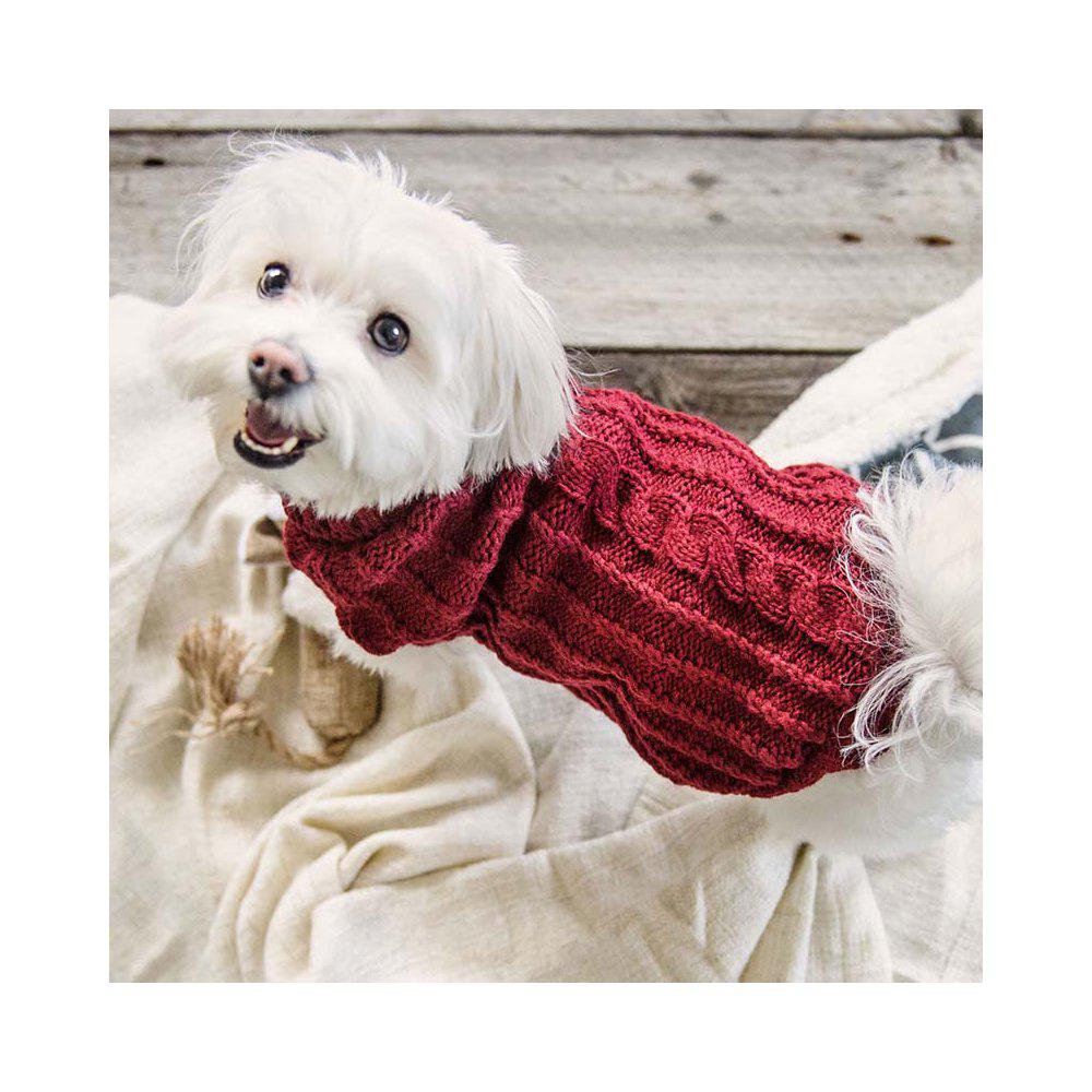 Go Fresh Pet Strikket Sweater St Moritz Luxury Blå-Sweathirts / Vests Hund-PetPal DK-PetPal