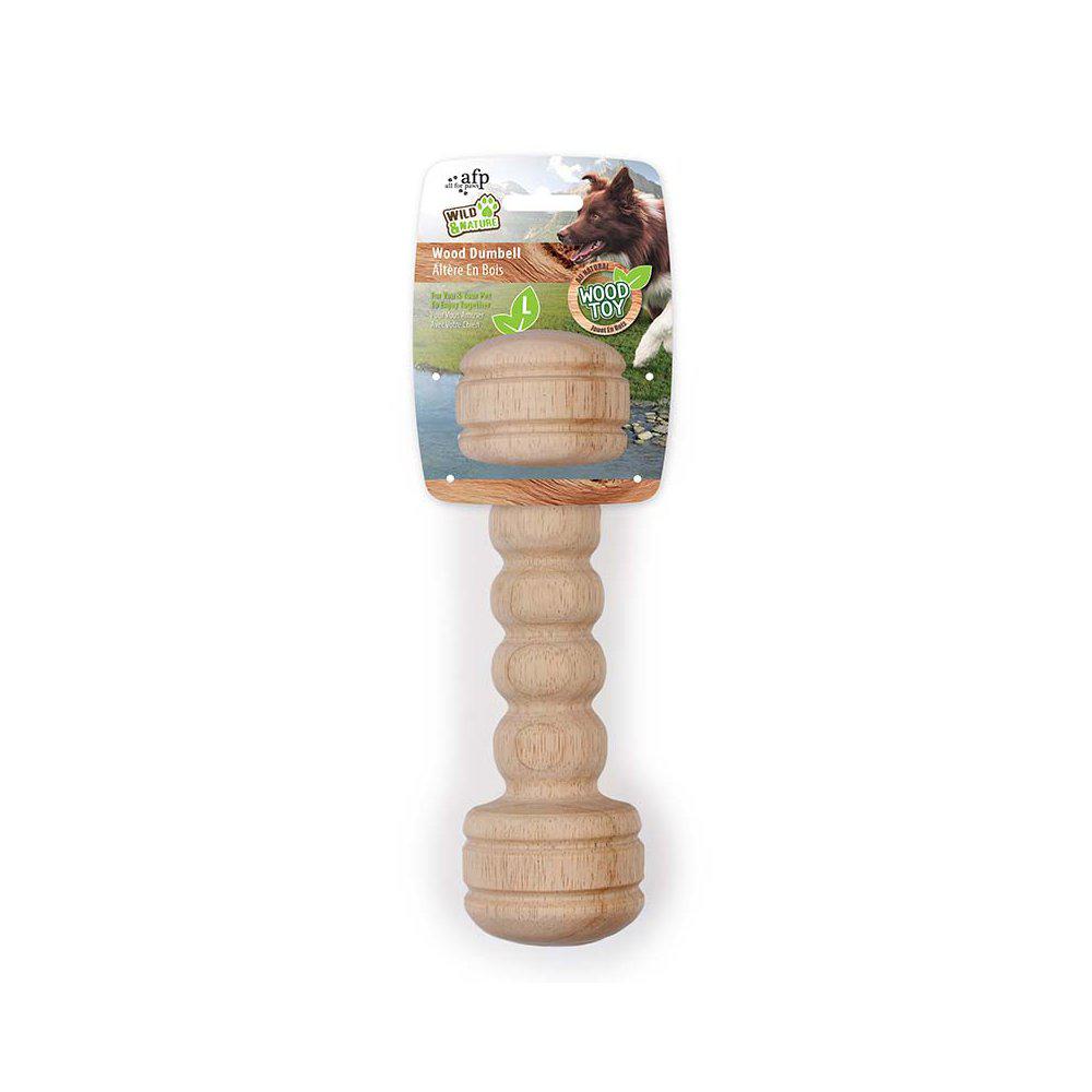 Hundlegger Wild & Nature Rope Wood Dumbell L21Cm-Reb-All For Paws-PetPal