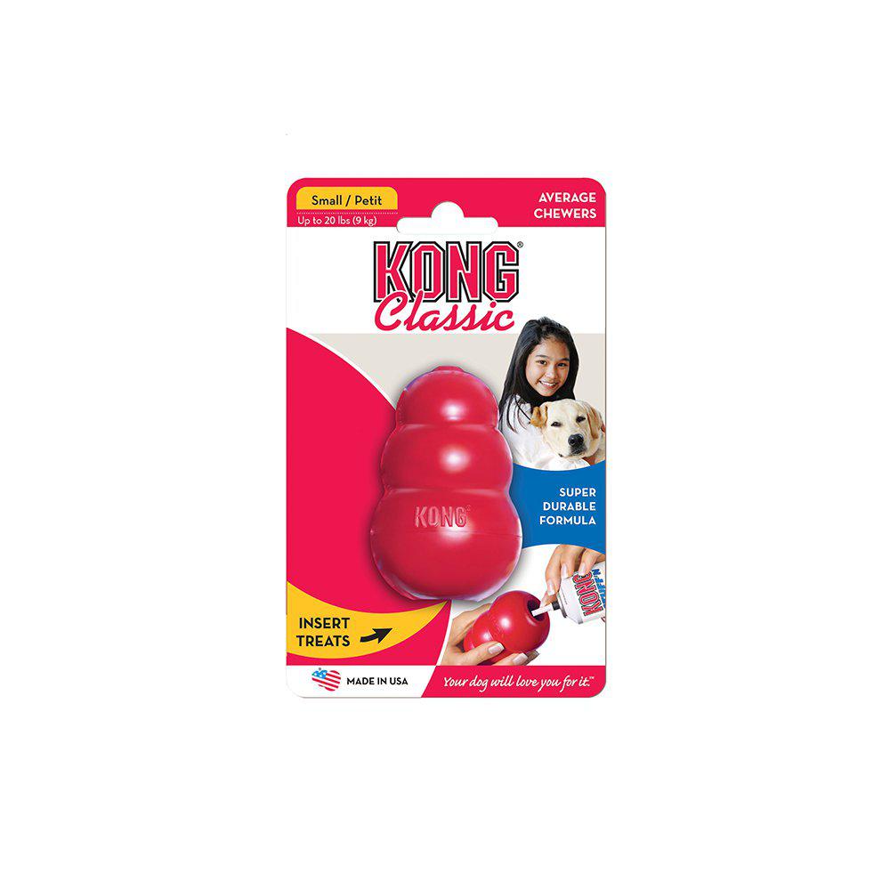 Kong Classic Red Small Hundelegetøj 8X5Cm-Godbidsbold-Kong-PetPal