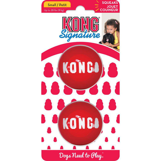 Kong Signature Ball Small 2-Pack 5Cm-Bolde-KONG-PetPal