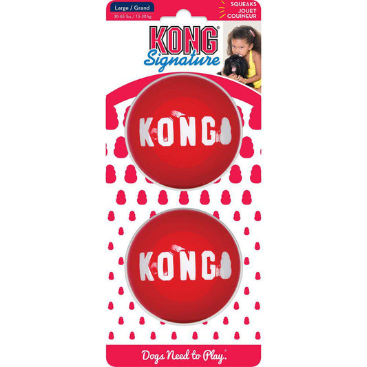 Kong Signature Ball Large 2-Pak 8Cm-Bolde-KONG-PetPal