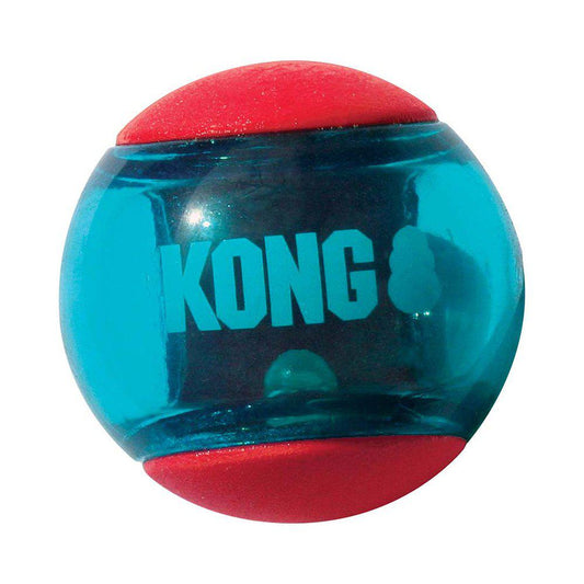 Kong Squeezz Actionball Rød Hundelegetøj M 3Stk 6Cm-Bolde-Kong-PetPal