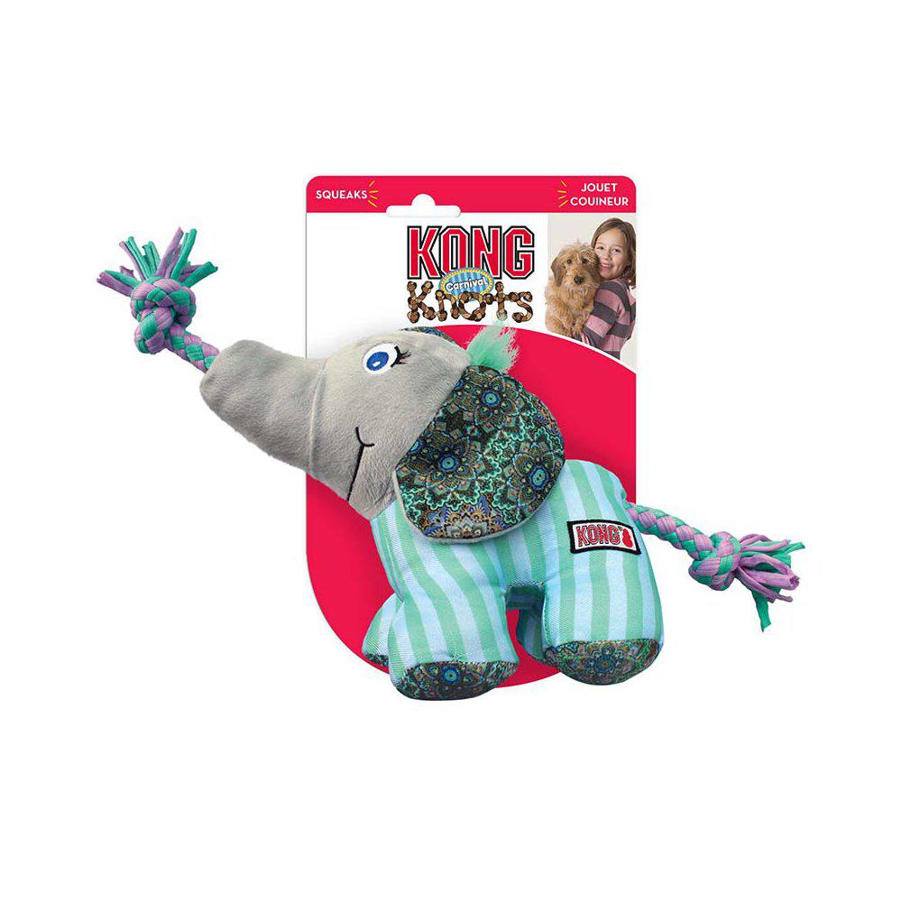 Kong Knots Carnival Elephant-Bamse Med Reb-Kong-PetPal