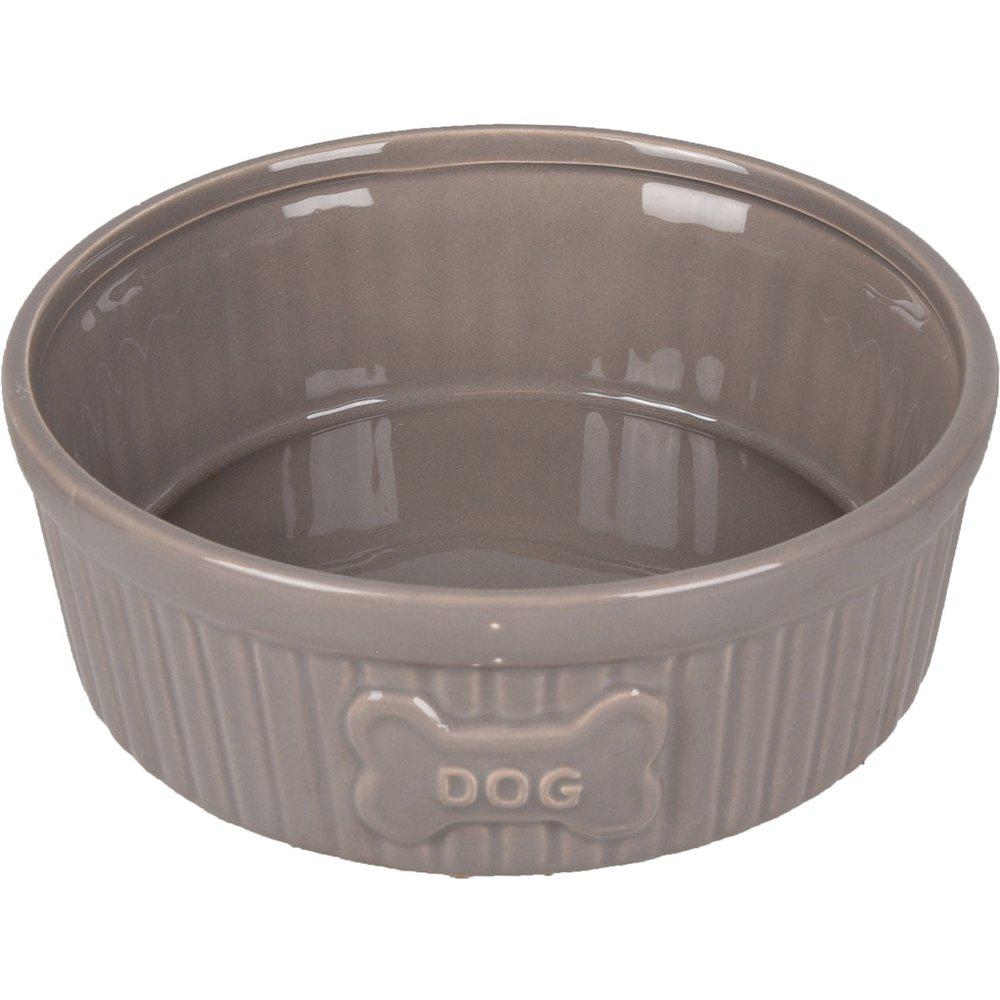 Hundeskål Keramisk Grå 15Cm 640Ml-Keramik Hundeskål-Flamingo-PetPal
