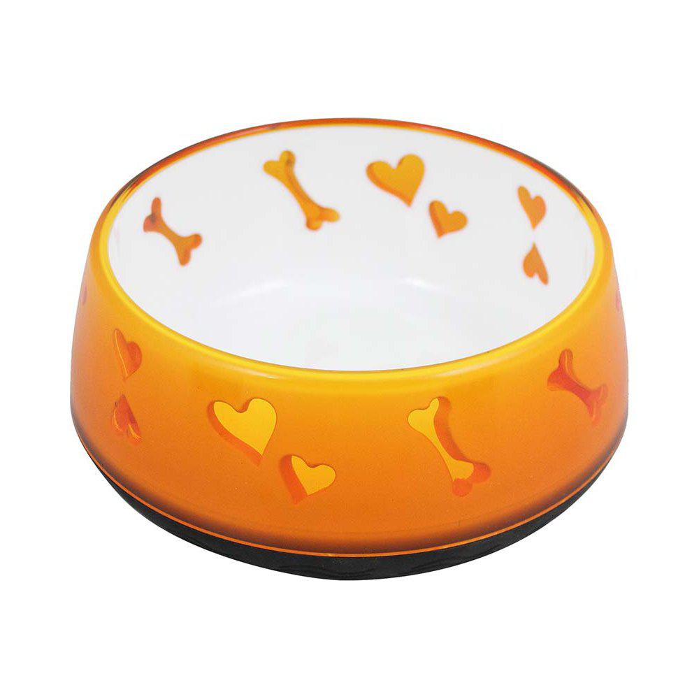 Hundeskål Pet Love Bowl Tung Bund-Plastik Hundeskål-All For Paws-Orange 300ml-PetPal
