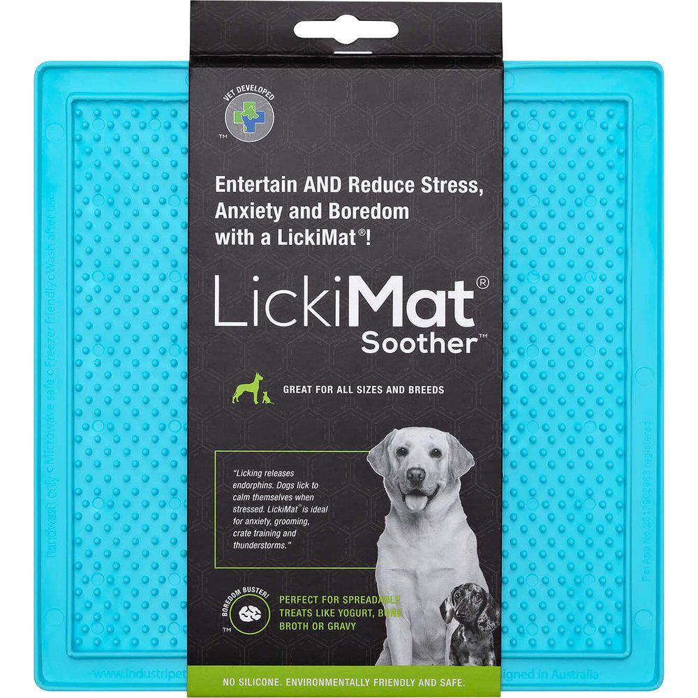 Lickimat Soother Lyseblå 20X20Cm Slow Feed Aktivitetsmåtte Alternativ Til Hundeskål-Lick Mats-Licki Mat-PetPal