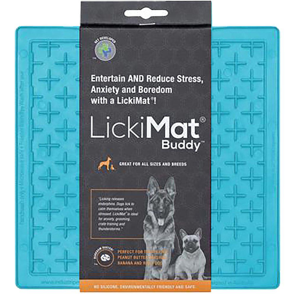 Lickimat Buddy Blå 20X20Cm Slow Feed Aktivitetsmåtte Alternativ Til Hundeskål-Lick Mats-Licki Mat-PetPal