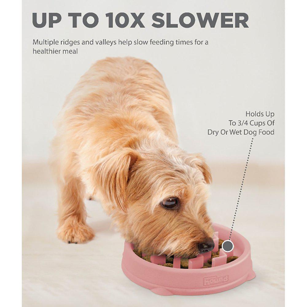 Oh Food Bowl Hundeskål Slow Feeder Xs Pink Ø14X3Cm 180Ml-Slow Feed-Outward Hound-PetPal