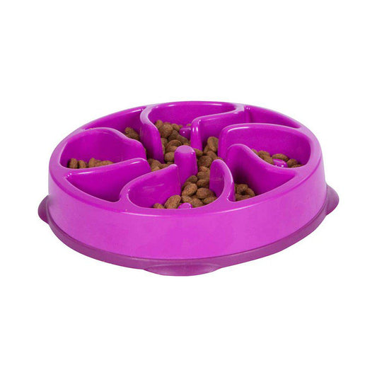Oh Food Fowl Fun Feeder Slo-Bowl S Purple Ø20 5X5Cm 500Ml-Slow Feed-Outward Hound-PetPal
