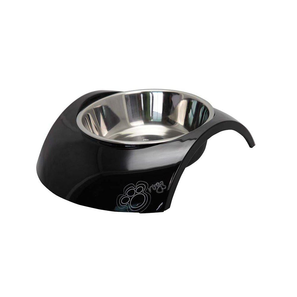 Rogz Bowl Luna L Sort 700Ml-Metal Hundeskål-ROGZ-PetPal