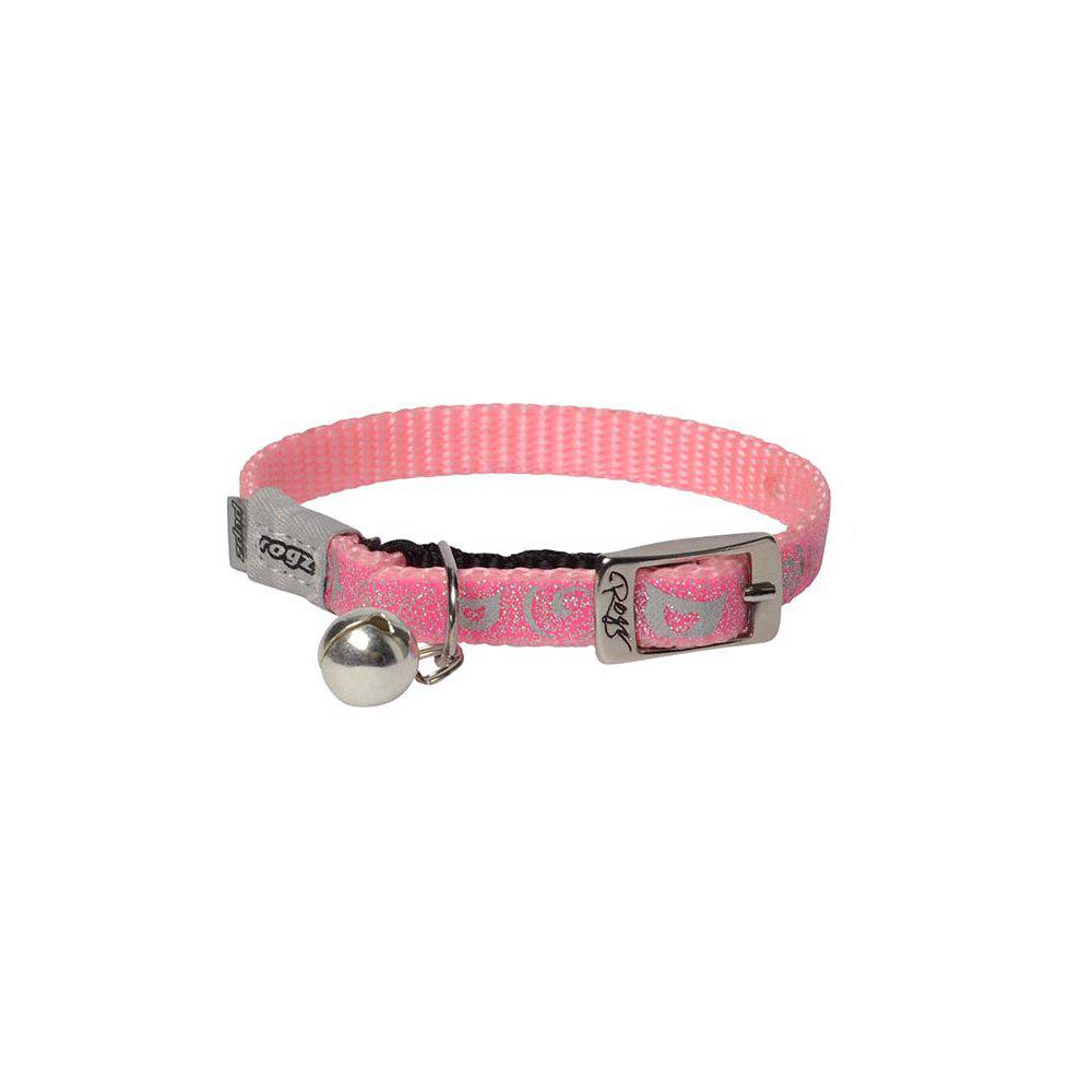 Rogz Sparklecat Katte Halsbånd Xs Pink 8Mm 16 5-23Cm-Kattehalsbånd-Rogz-PetPal