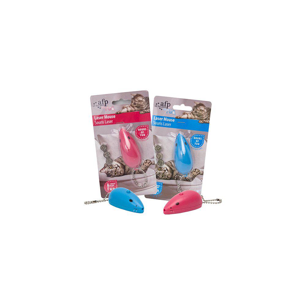 Moderne Kat Lasermus Pink / Blå Incl. Batteri Assorteret-Mus Kattelegetøj-ALL FOR PAWS-PetPal