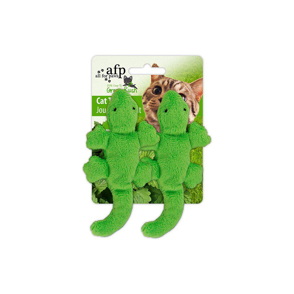 Green Rush Gekko Med Catnip 6Cm Assorteret-Stark Catnip Lek.-All For Paws-PetPal