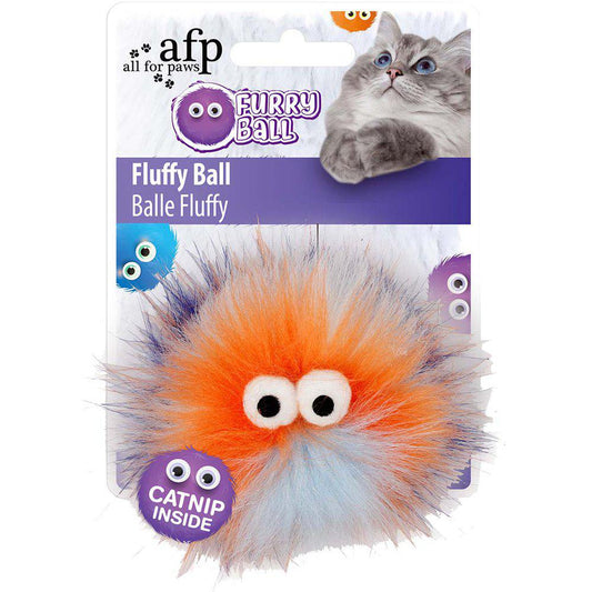 Furry Ball - Fluffyball Orange-Kattelegetøj-All For Paws-PetPal