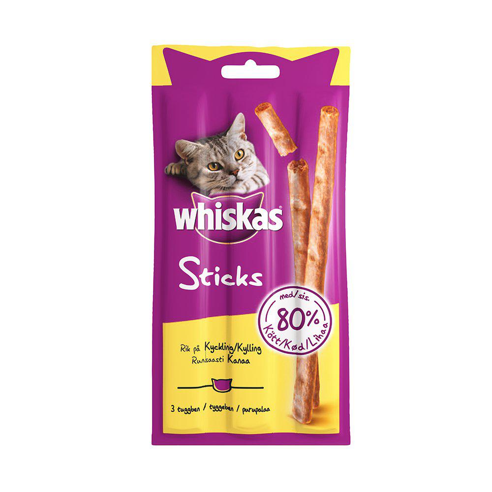 Whiskas Catsticks Kylling 3St 6Gr-Catsticks-Mars-PetPal