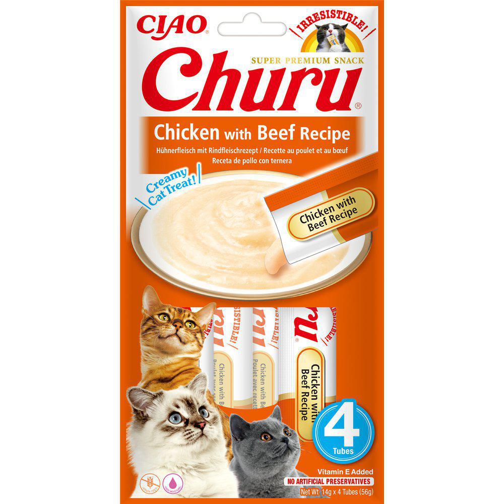 Churu Kattekylling Med Oksekød 4Stk-Liquid Snack-Churu-PetPal