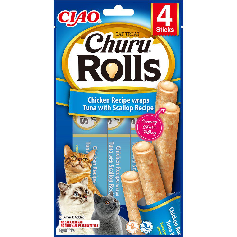 Churu Cat Rolls Kylling Og Tun Wrap 4Stk Kattegodbid-Catstick-Churu-PetPal