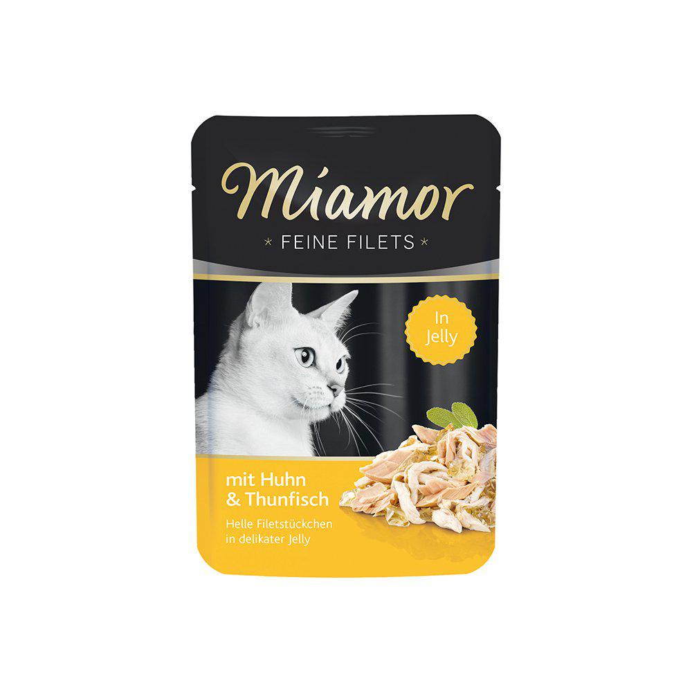 Miamor Feine Filletston Fisk & Kylling Gelee 100Gr-Vådfoder Kat-Miamor-PetPal