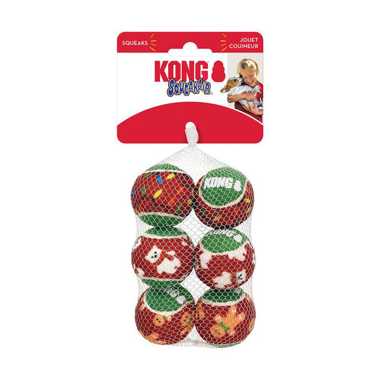 Kong Holiday Squeakair Ball 6-Pack S Ø5Cm-Jul-KONG-PetPal