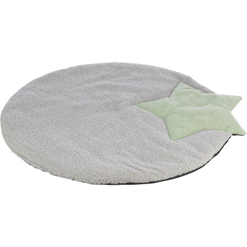 Junior lying mat with star, 86×80 cm, grey/mint