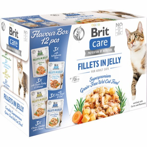 Brit Care Cat Flavour box Fillet in Jelly, 12 pcs. (1285g