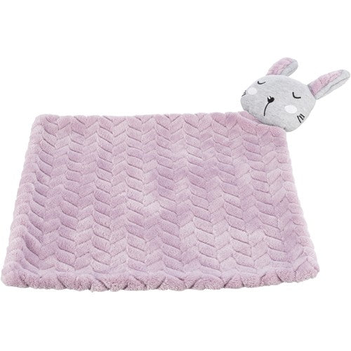 Junior blanket with rabbit, 55×40 cm, light lilac/light grey