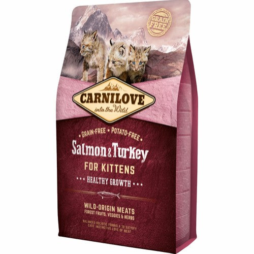 Carnilove Salmon og Turkey for Kittens – Healthy Growth 2 kg