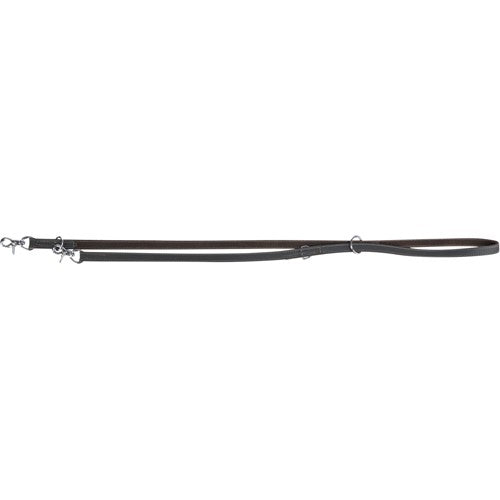 Rustic fedtg.læder justerbar line, M–L: 2.00 m/20 mm, grå