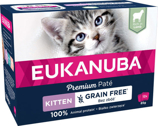 Eukanuba Cat Kitten Lamb Pate 12x85g