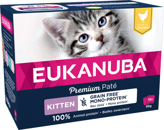 Eukanuba Cat Kitten Chicken Pate Mono 12x85g
