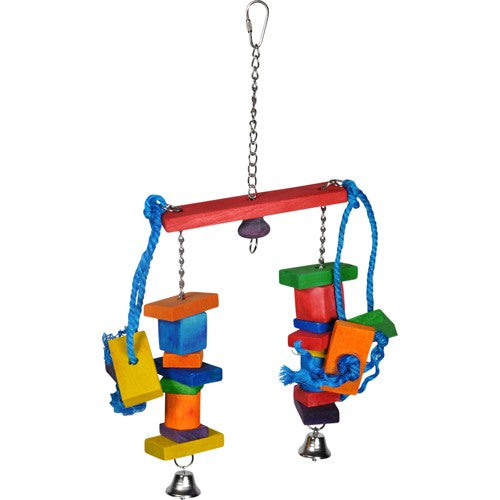 Bird Toy double cubes multi color 40cm