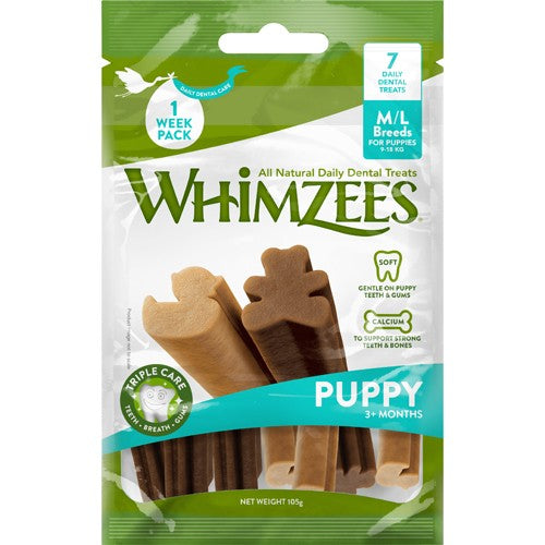 Whimzees Puppy M/L, 7 stk, 105 g MP